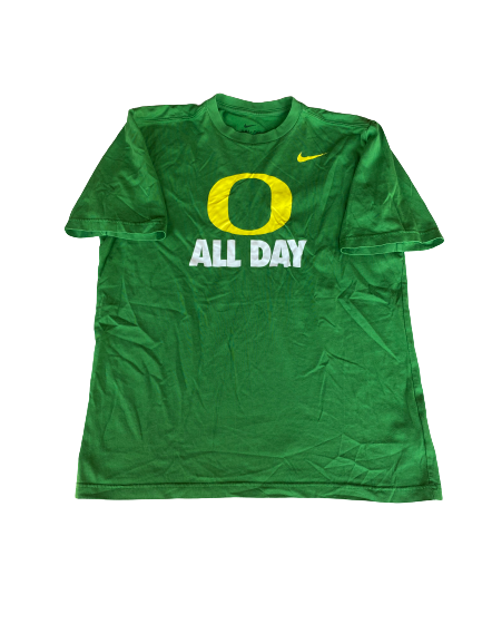 Casey Benson Oregon Basketball Team Issued Workout Shirt (Size L)