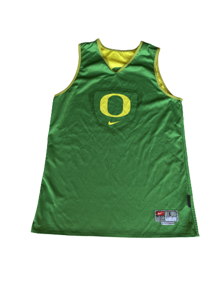 Casey Benson Oregon Basketball Player Exclusive Reversible Practice Jersey (Size L)