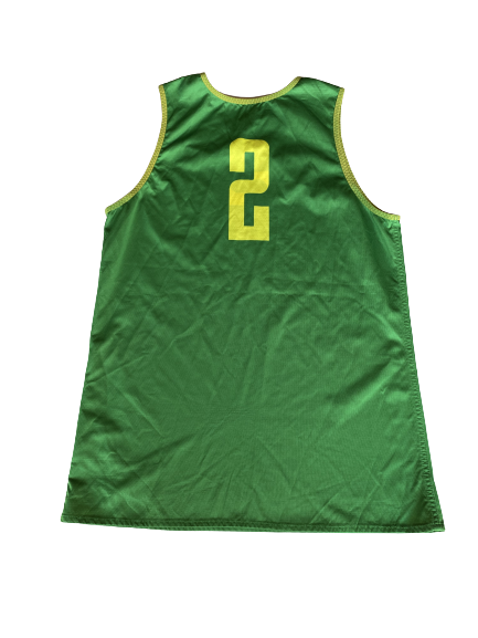 Casey Benson Oregon Basketball Player Exclusive Reversible Practice Jersey (Size L)