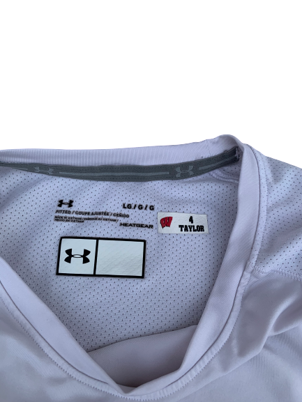 A.J. Taylor Wisconsin Team Issued Long Sleeve Shirt (Size L)