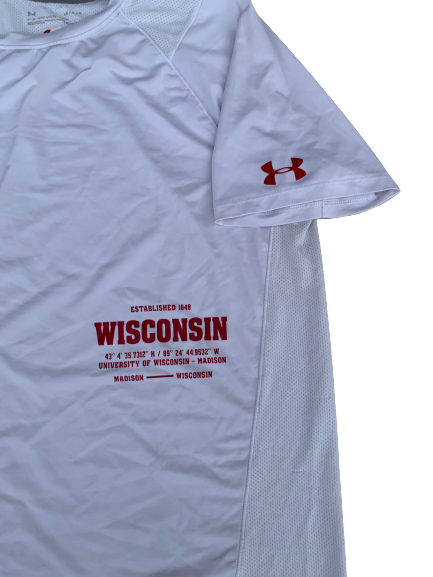 A.J. Taylor Wisconsin Team Issued Workout Shirt (Size L)