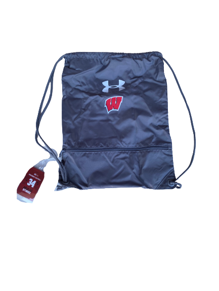 Mason Stokke Wisconsin Football Draw String Bag With Player Tag