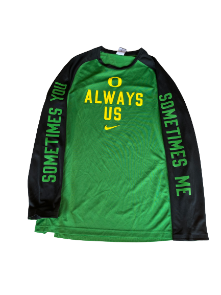 Casey Benson Oregon Basketball Player Exclusive Pre-Game Shooting Shirt (Size L)