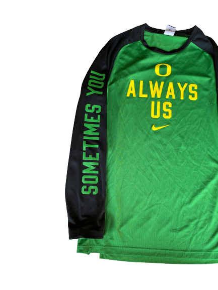 Casey Benson Oregon Basketball Player Exclusive Pre-Game Shooting Shirt (Size L)