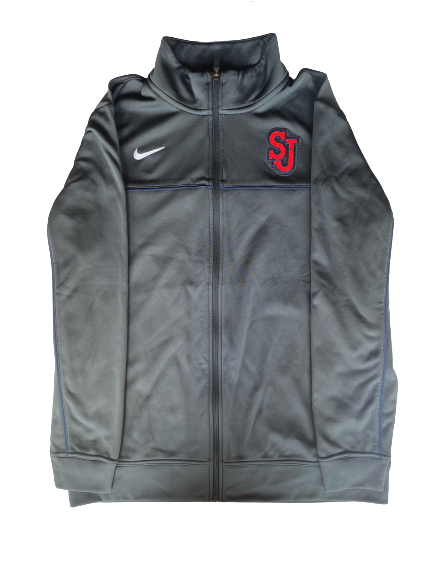 St. Johns Basketball Team Issued Zip Up Jacket (Size L)