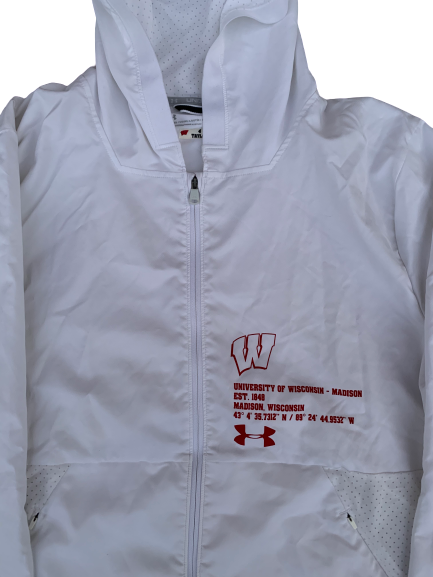 A.J. Taylor Wisconsin Team Issued Full-Zip Jacket (Size L)