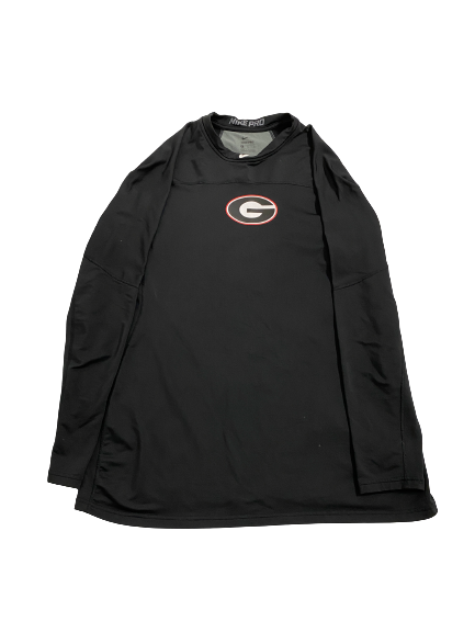 Shane Marshall Georgia Baseball Team Issued Thermal Compression Long Sleeve Shirt  (Size XL)