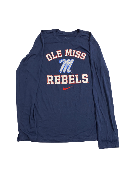 Bralon Brown Ole Miss Football Team-Issued Long Sleeve Shirt (Size L)