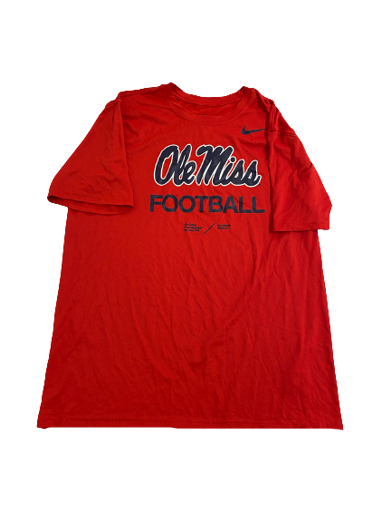 Bralon Brown Ole Miss Football Team-Issued T-Shirt (Size L)