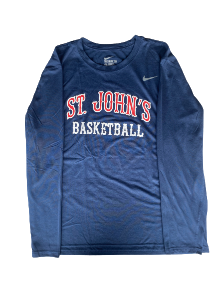 St. Johns Basketball Team Issued Long Sleeve Workout Shirt (Size XL)