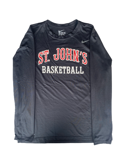 St. Johns Basketball Team Issued Long Sleeve Workout Shirt (Size XL)