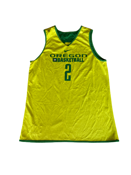 Casey Benson Oregon Basketball Player Exclusive Reversible Practice Jersey (Size L)
