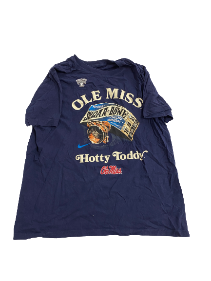 Bralon Brown Ole Miss Football Player-Exclusive Sugar Bowl T-Shirt (Size L)