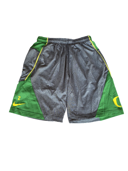 Casey Benson Oregon Basketball Team Issued Workout Shorts (Size L)