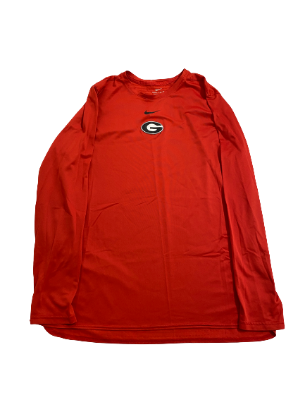 Shane Marshall Georgia Baseball Team Issued Long Sleeve Workout Shirt (Size XL)