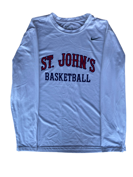 St. Johns Basketball Team Issued Long Sleeve Workout Shirt (Size XL)