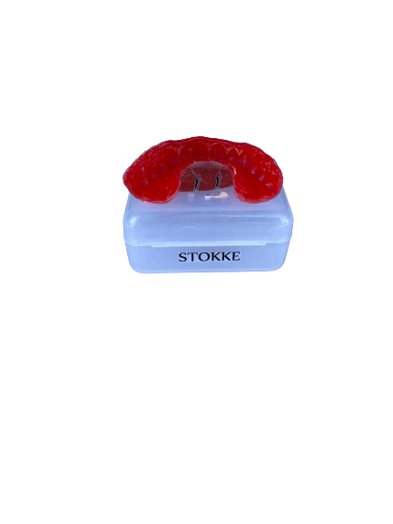 Mason Stokke Wisconsin Football Game-Worn Mouthguard With Case