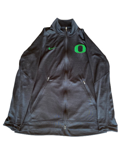 Casey Benson Oregon Basketball Team Issued Zip Up Jacket (Size L)