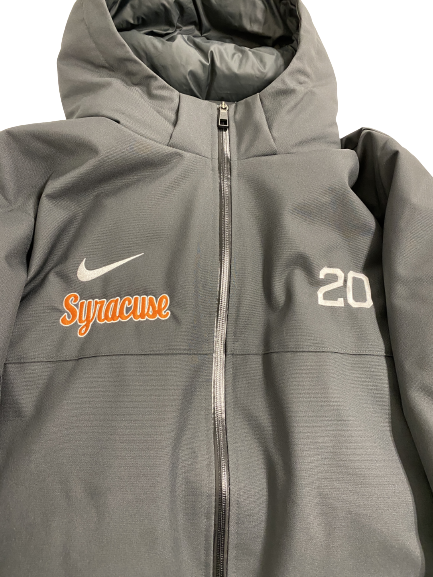 Robert Braswell IV Syracuse Basketball Script Font Player-Exclusive Winter Jacket With 