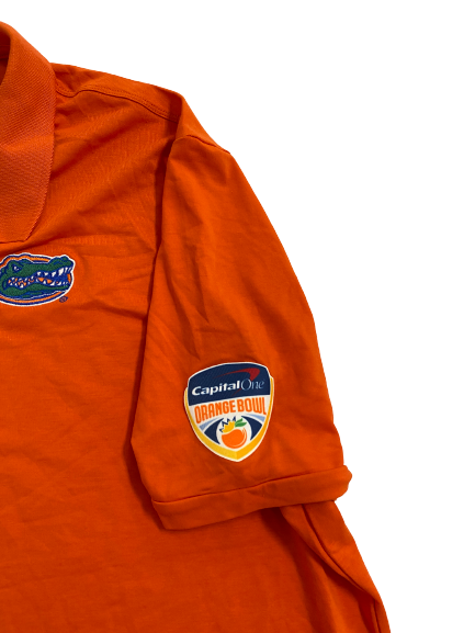 Zach Carter Florida Football Player-Exclusive Capital One Orange Bowl Polo Shirt (Size XXL)