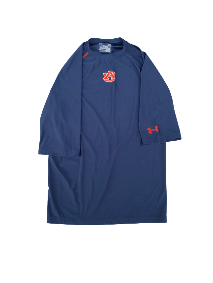 Jordyn Peters Auburn Football Team Issued 3/4 Sleeve Workout Shirt (Size L)