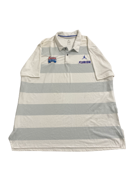 Zach Carter Florida Football Player-Exclusive Chick-Fil-A Peach Bowl Polo Shirt (Size XXL)