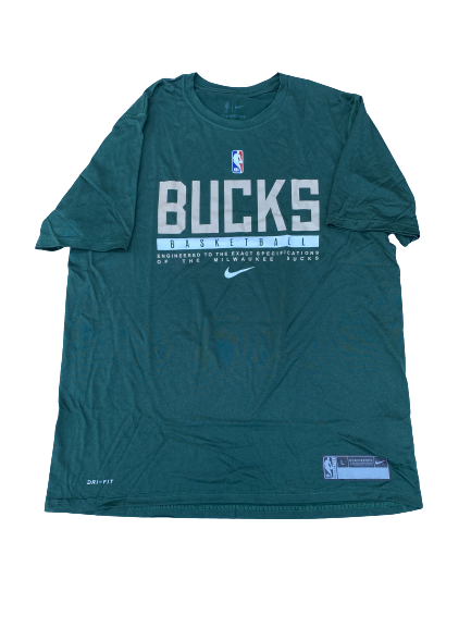 Myles Powell Milwaukee Bucks Team Issued Workout Shirt (Size L)
