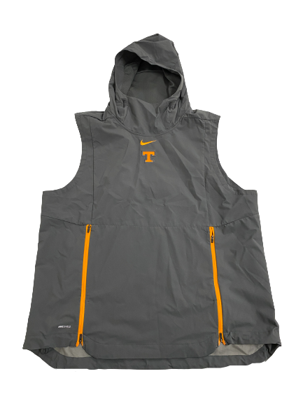 J.T. Shrout Tennessee Football Player-Exclusive Pre-Game Sleeveless Hoodie (Size XL)