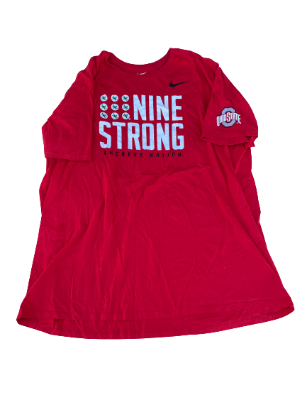 Brady Taylor Ohio State Football Team Issued "Nine Strong" T-Shirt (Size XXXL)
