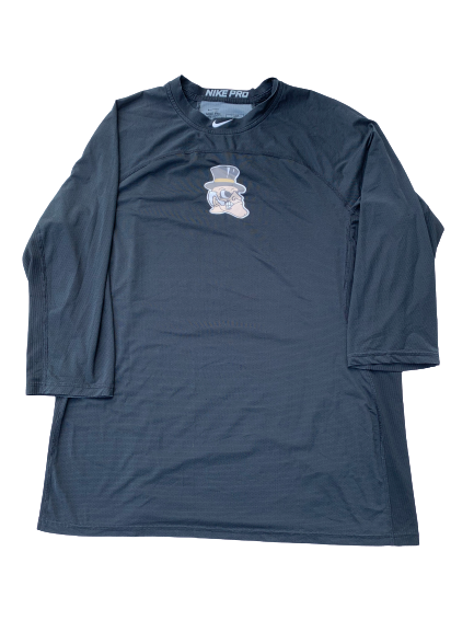 Tyler Witt Wake Forest Team Issued 1/2-Sleeve Workout Shirt (Size XL)
