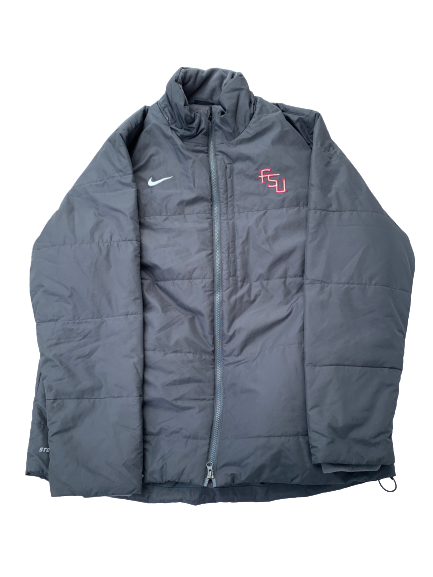 Phil Cofer Florida State Team Exclusive Nike Storm Fit Winter Coat with Removable Hoodie (Size XL)