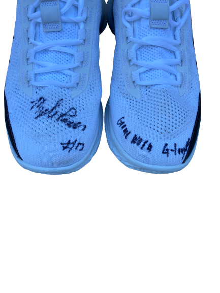 Myles Powell Westchester Knicks Signed and Inscribed Practice-Worn Shoes (Size 12.5)