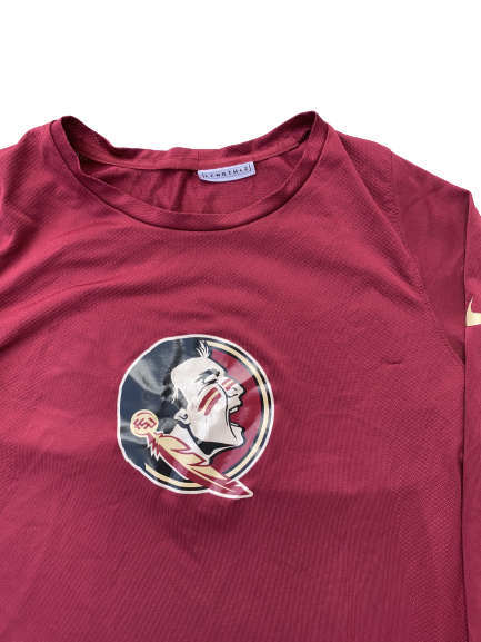 Phil Cofer Florida State Team Exclusive Long Sleeve Game Warm-Up Shirt (Size L/XL)