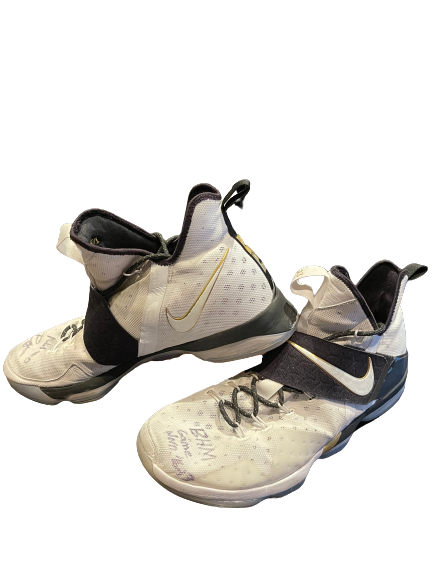 Micah Potter Ohio State Basketball SIGNED 2016-17 Game Worn Black History Month Edition Shoes (Size 18)