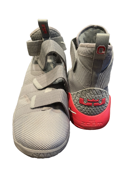 Micah Potter Ohio State Basketball Player Exclusive LeBron James Shoes (Size 18)