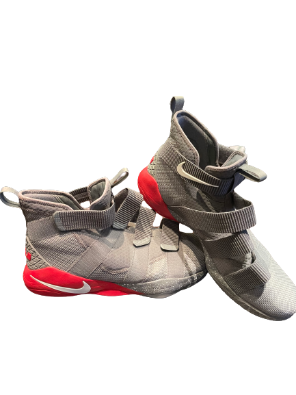 Micah Potter Ohio State Basketball Player Exclusive LeBron James Shoes (Size 18)