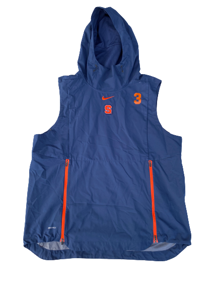 Chris Fredrick Syracuse Football Team Issued Sleeveless Pullover (Size L)