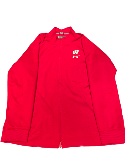 Micah Potter Wisconsin Basketball Team Issued Zip Up Jacket (Size 2XL)