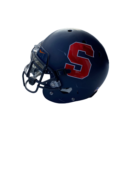 chris football helmet Chris Fredrick Syracuse Football Game Worn Helmet – The Players Trunk