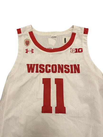 Micah Potter Wisconsin Basketball 2020-2021 SIGNED Game Worn Uniform Set