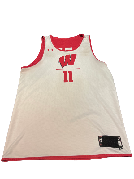 Micah Potter Wisconsin Basketball Player Exclusive Reversible Practice Jersey (Size XL)