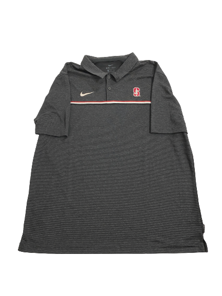 Stephen Herron Stanford Football Team-Issued Polo Shirt (Size XL)