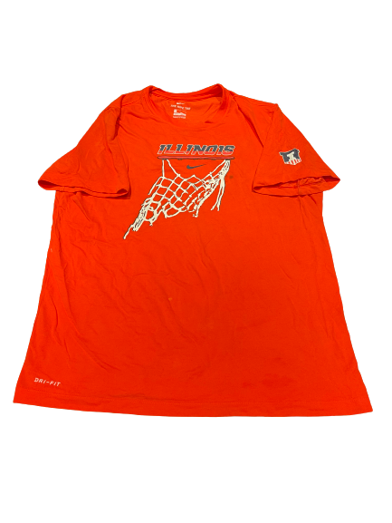 Ayo Dosunmu Illinois Basketball Team Issued Workout Shirt (Size L)