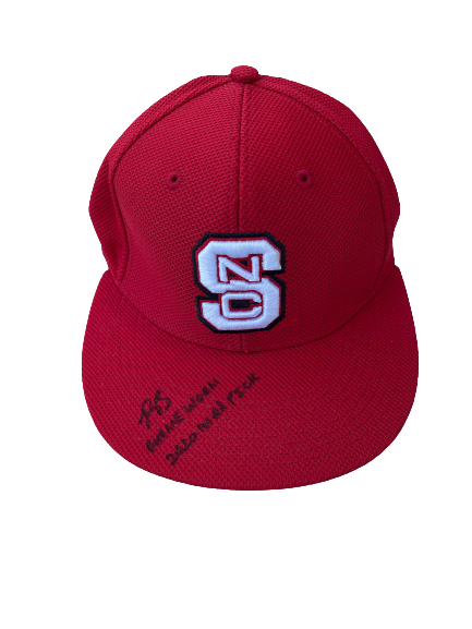 Patrick Bailey NC State Baseball SIGNED & INSCRIBED Game Worn Hat