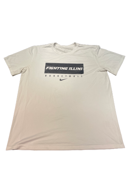 Ayo Dosunmu Illinois Basketball Team Issued Workout Shirt (Size XL)