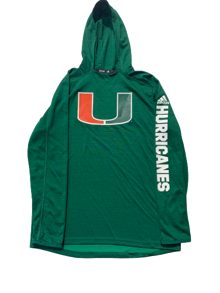 Chris McMahon Miami Hurricanes Adidas Sweatshirt (Size L)