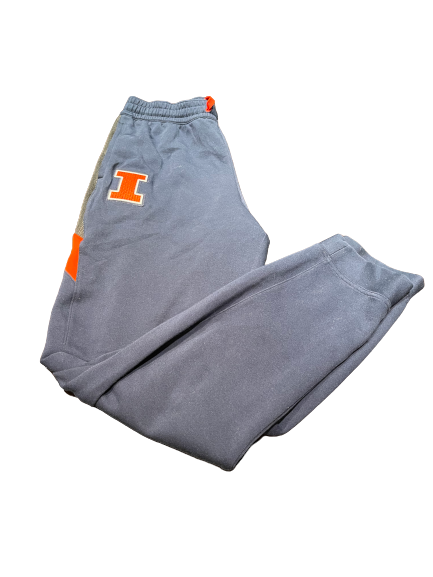 Ayo Dosunmu Illinois Basketball Team Issued Travel Sweatpants (Size L)
