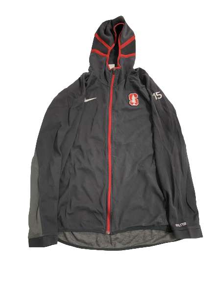 Stephen Herron Stanford Football Player-Exclusive Zip-Up Jacket With 