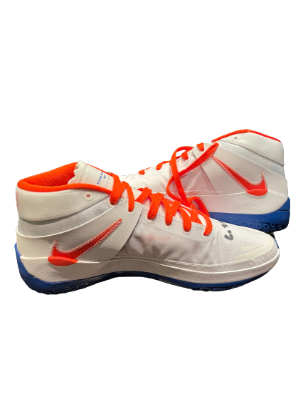 Ayo Dosunmu Illinois Basketball SIGNED Player Exclusive Custom Nike Shoes (Size 14)