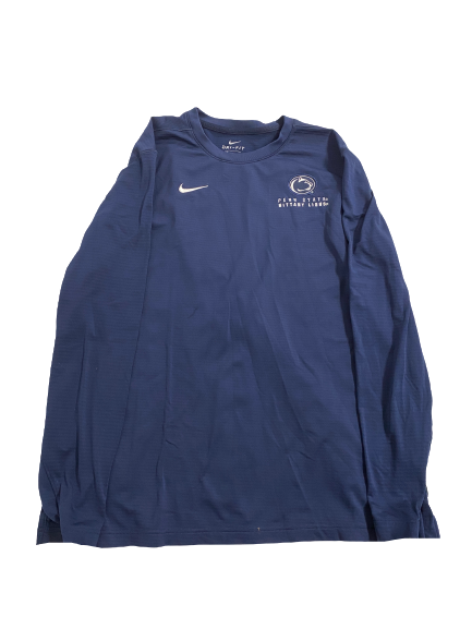 Mac Hippenhammer Penn State Football Team-Issued Waffle Style Crewneck Pullover (Size L)